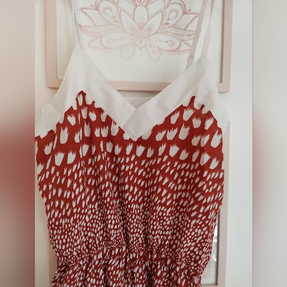 🎁  5/$25- Light romper, brown and white,  size small - Picture 7 of 7